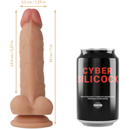 Cyber, Silicock, Strap-on, Jude, Liquid, Silicone, 18cm, With, 3 Rings, Free