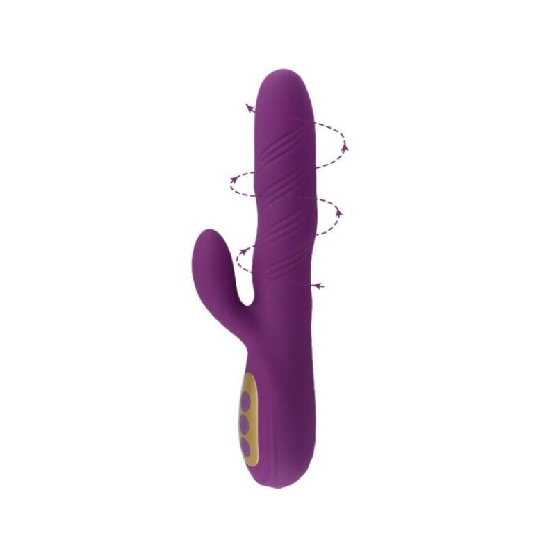 Mokko Toys | Lizzie | Δονητής Rabbit με Περιστροφή - Σιλικόνης - Βιολετί 24cm