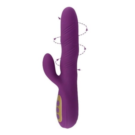 Mokko Toys | Lizzie | Δονητής Rabbit με Περιστροφή - Σιλικόνης - Βιολετί 24cm