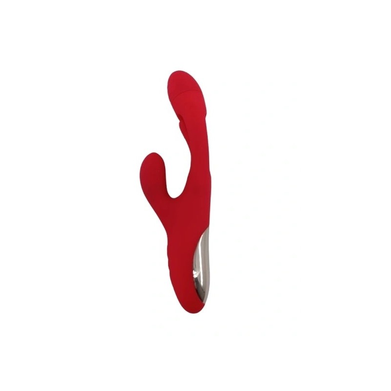 STD Rouge | Bunny Vibrator with Tapping Silicone Red 24.2cm