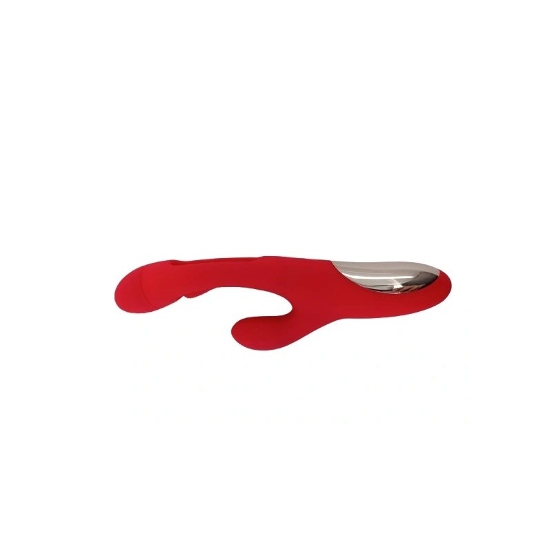 STD Rouge | Bunny Vibrator with Tapping Silicone Red 24.2cm