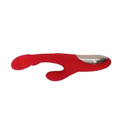 Rouge | Δονητής Rabbit Σιλικόνης με Tapping - Κόκκινος 24.2cm