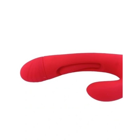 Rouge | Δονητής Rabbit Σιλικόνης με Tapping - Κόκκινος 24.2cm