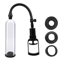 Beginner Penis Enlargement Pump with Lever and 3 Silicone Sleeves