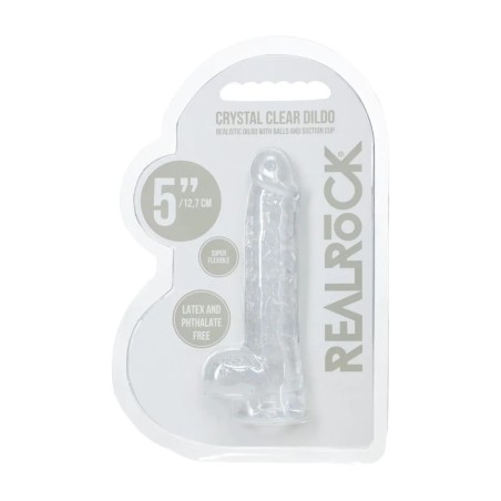 RealRock | Crystal Clear | Ρεαλιστικό Dildo με Όρχεις Διάφανο 12,7cm