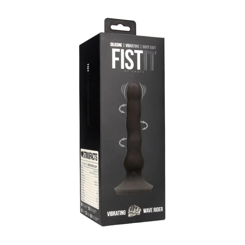 Fist It | Wave Rider | Περιστρεφόμενος Δονητής Σιλικόνης - Μαύρος