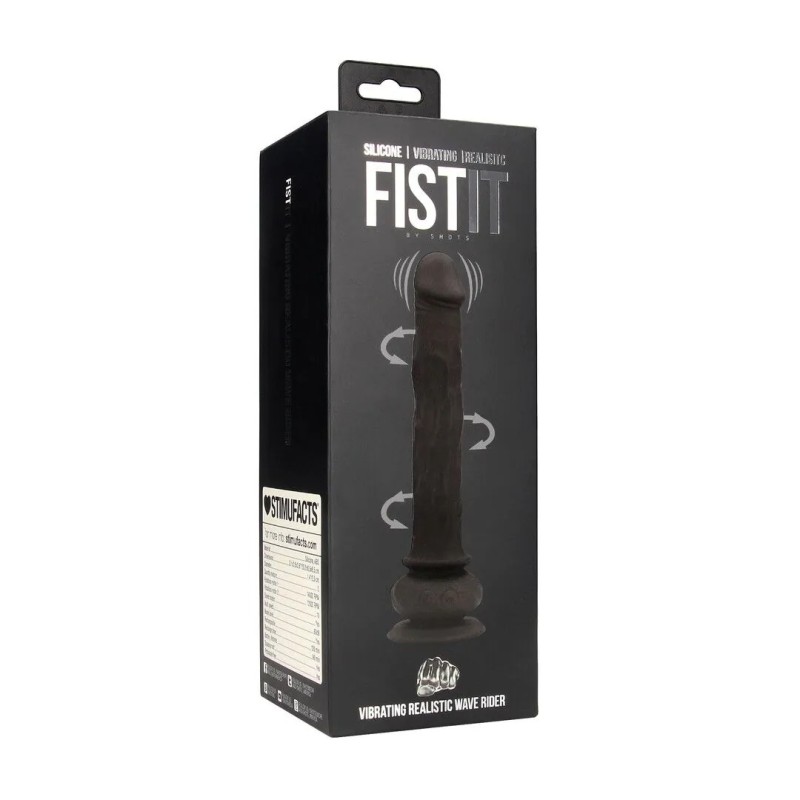 Fist It | Realistic Wave Rider Vibrating Dildo Black