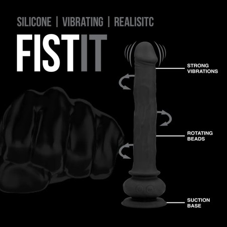 Fist It | Realistic Wave Rider Vibrating Dildo Black