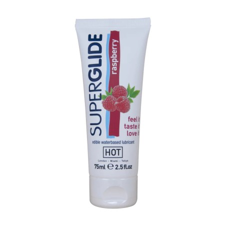 HOT | Superglide | Edible Waterbased Lubricant Raspberry 75ml