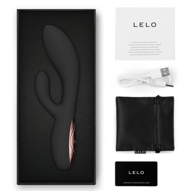 Lelo | Ina Thrust | Rabbit Δονητής Σιλικόνης με Ώθηση - Μαύρος