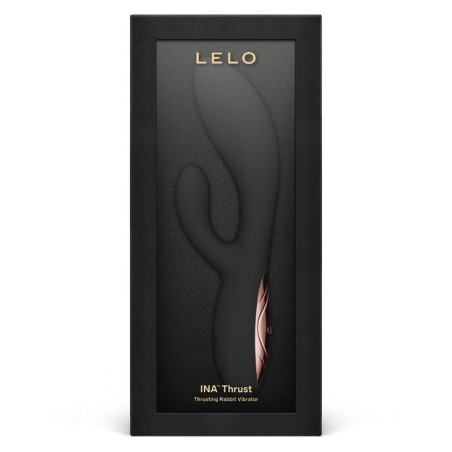 Lelo | Ina Thrust | Rabbit Thrusting Silicone Vibrator Black