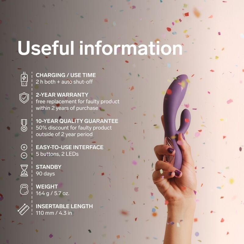 Lelo | Ina Thrust | Rabbit Thrusting Silicone Vibrator Purple