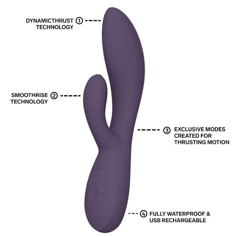 Lelo | Ina Thrust | Rabbit Thrusting Silicone Vibrator Purple