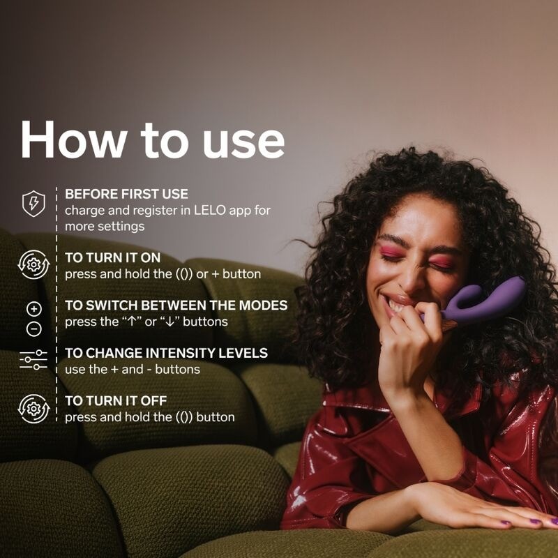Lelo | Ina Thrust | Rabbit Δονητής Σιλικόνης με Ώθηση Μωβ
