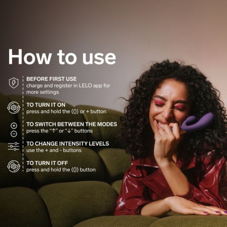 Lelo | Ina Thrust | Rabbit Thrusting Silicone Vibrator Purple