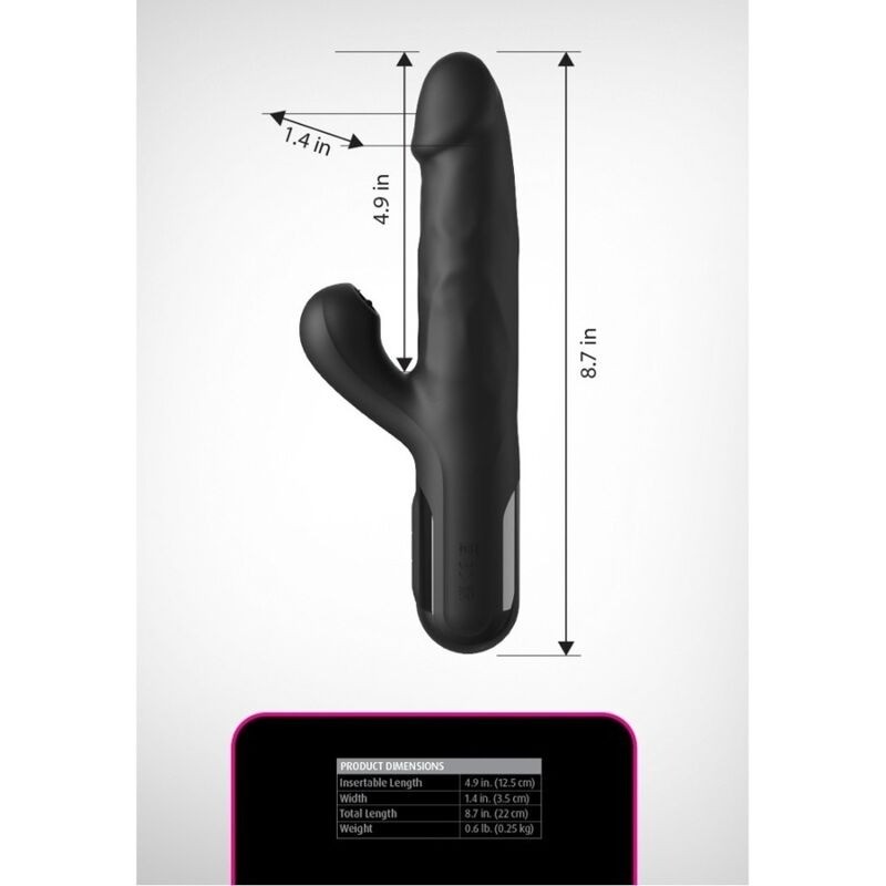 Fetish Fantasy | Sonix | Silicone Thruster Rabbit Vibrator Black