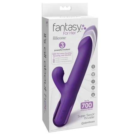 Fantasy For Her | Super Sonix | Thruster Rabbit Vibrator Purple