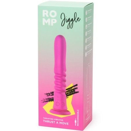 Romp | Jiggle | Δονητής Σιλικόνης με Ώθηση και Βεντούζα Ροζ