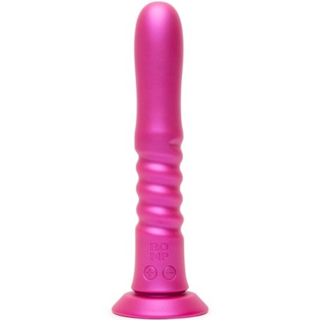 Romp | Jiggle | Thrusting Silicone Vibrator with Suction Cup Pink