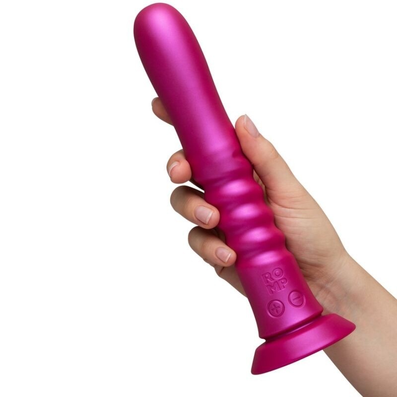 Romp | Jiggle | Thrusting Silicone Vibrator with Suction Cup Pink