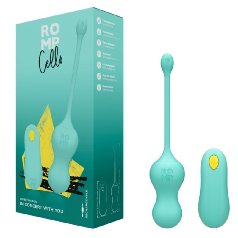 Romp | Cello | Δονούμενες Κολπικές Μπάλες Σημείου G Τιρκουάζ