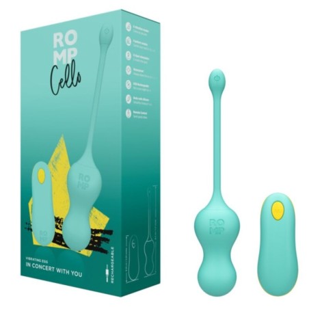 Romp | Cello | G-Spot Vibrating Balls with Remote Control Turquoise