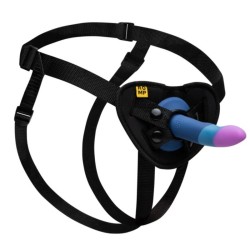 Romp | Piccolo | Harness with Tricolor Silicone Dildo 14 cm