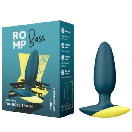 Romp | Bass | Πρωκτική Σφήνα με Δόνηση 10 cm Πράσινη