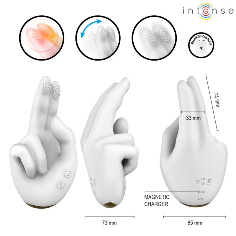 Intense | Jimmy | Hand-Shaped Stimulator with Vibration and Heat