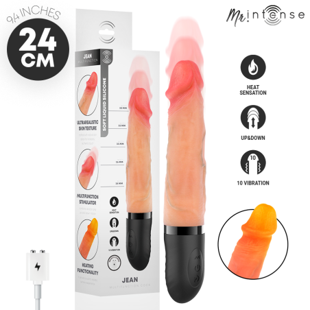Mr Intense | Jean | Realistic Vibrator with Thrusting and Heat 24 cm