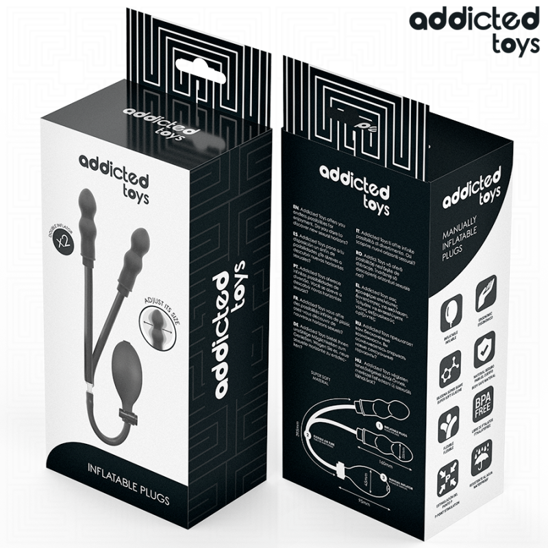 Addicted Toys | Inflatable Double Butt Plug Model 1 - 16 cm