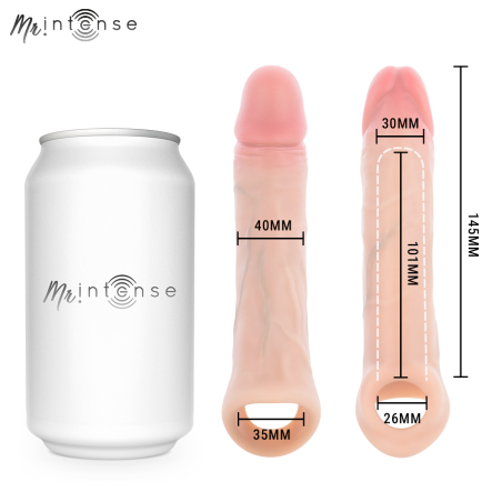 Mr Intense Arnold | M Vibrating Penis Sleeve with Remote 14.5 cm