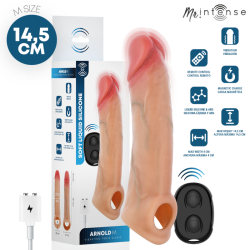 Mr Intense Arnold | M Vibrating Penis Sleeve with Remote 14.5 cm