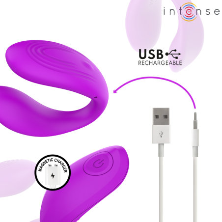 Intense | Nora | Couples Vibrator with Remote Control Purple