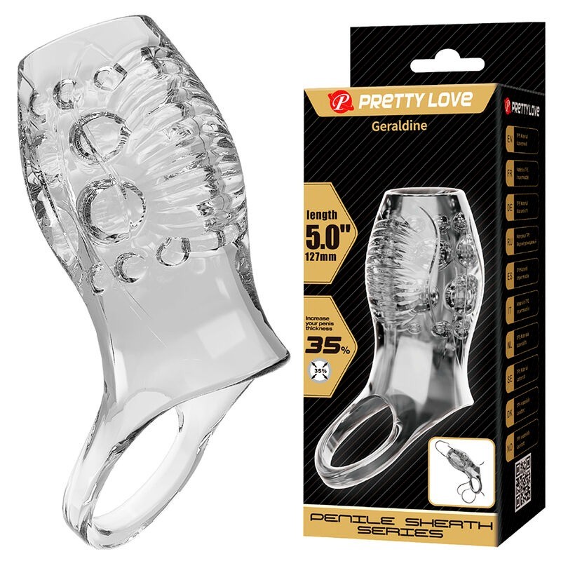 Pretty Love | Geraldine | Textured Penis Sleeve Transparent