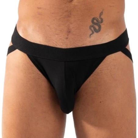 Burn 011 Double Ανδρικό Jockstrap Μαύρο