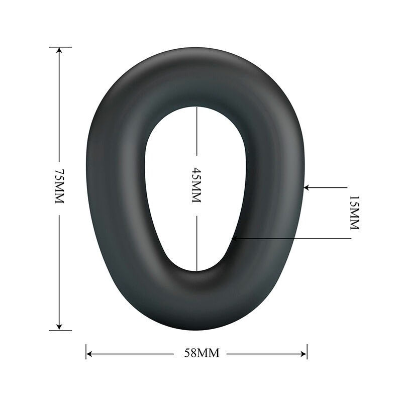 Crazy Bull | Vesper | Super Soft Silicone Cock Ring Black