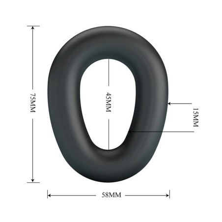 Crazy Bull | Vesper | Super Soft Silicone Cock Ring Black