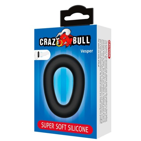 Crazy Bull | Vesper | Super Soft Silicone Cock Ring Black