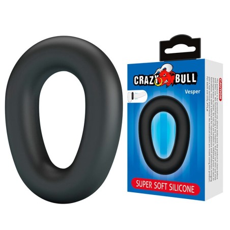 Crazy Bull | Vesper | Super Soft Silicone Cock Ring Black