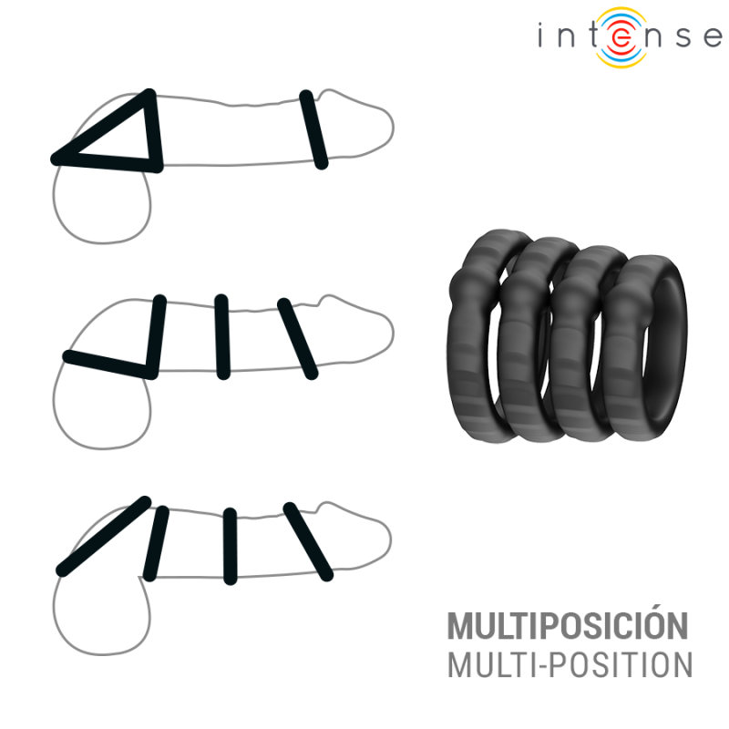 Intense | Michiel | Set of 4 Penis Rings Model 10