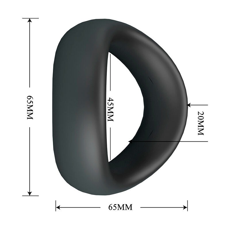 Crazy Bull | Valen | Ergonomic Silicone Cock Ring Black
