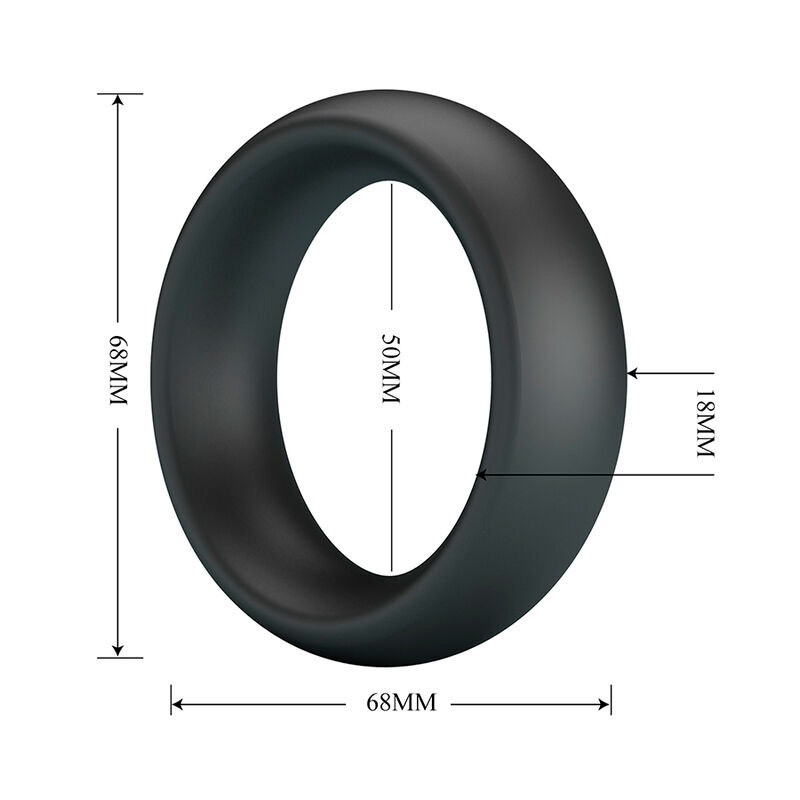 Crazy Bull | Elio | Silicone Cock Ring Black