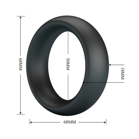 Crazy Bull | Elio | Silicone Cock Ring Black