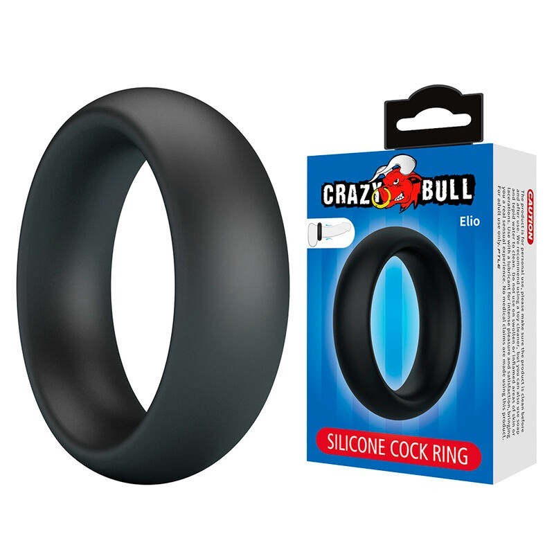 Crazy Bull | Elio | Δαχτυλίδι Πέους Σιλικόνης Μαύρο