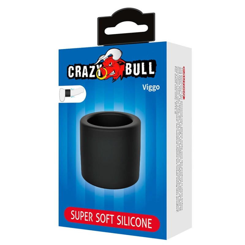 Crazy Bull | Viggo | Χοντρό Δαχτυλίδι Πέους Σιλικόνης Μαύρο