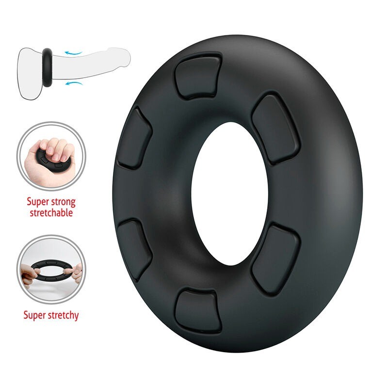 Crazy Bull | Bertram | Super Soft Silicone Cock Ring Black