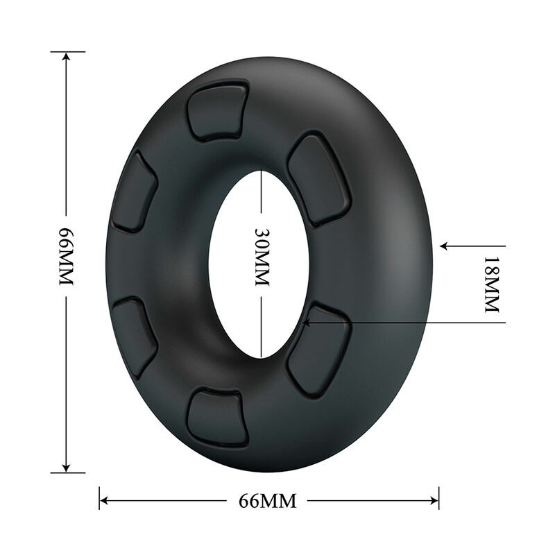 Crazy Bull | Bertram | Super Soft Silicone Cock Ring Black