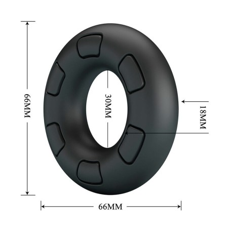 Crazy Bull | Bertram | Super Soft Silicone Cock Ring Black