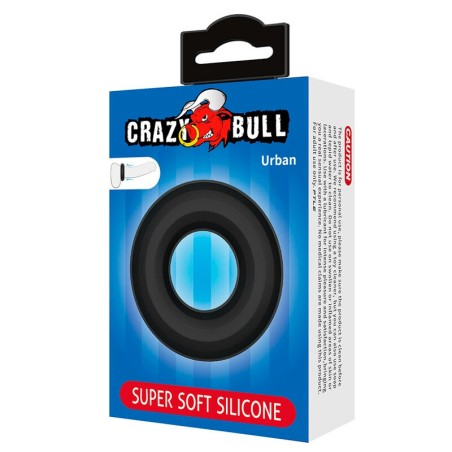 Crazy Bull | Urban | Super Soft Silicone Cock Ring Black
